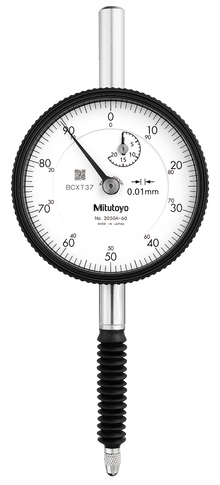 Dial Gauge, Flat Back, ISO Type 20mm, 0,01mm 2050AB-60 Waterproof