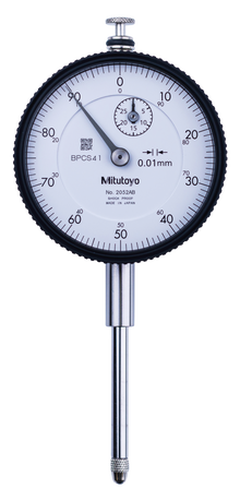 Dial Gauge, Flat Back, ISO Type 30mm, 0,01mm 2052AB