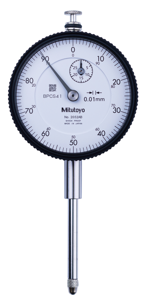 Dial Gauge, Flat Back, ISO Type 30mm, 0,01mm 2052AB