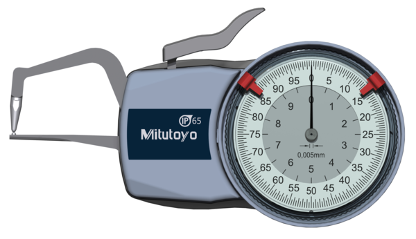 Mitutoyo External Dial Caliper Gauge  0-10mm, 0,005mm 209-400 ( Kroeplin Equivalent D1R10)