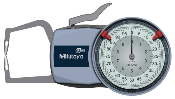 Mitutoyo External Dial Caliper Gauge  0-10mm, 0,005mm 209-402, 0-10mm( Kroeplin Equivalent D110)