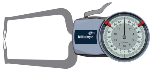 Mitutoyo External Dial Caliper Gauge , 0,005mm 209-404, 0-20mm ( Kroeplin Equivalent D220)