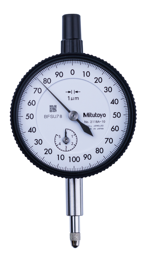 Dial Gauge,Flat Back, ISO Type Jewelled Bearing, 5mm, 0,001mm 2118AB-10