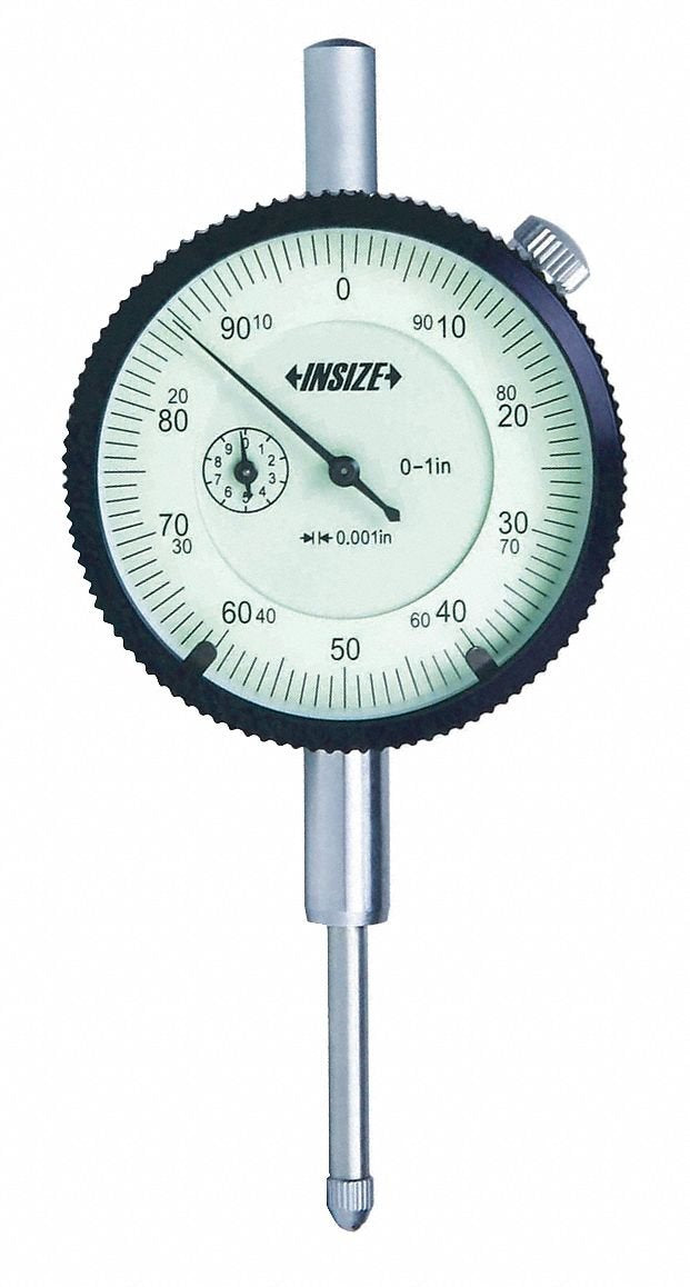 Insize 2307-1 Dial gauge 0-1" x.001" Diameter2.3" Stem 3/8"