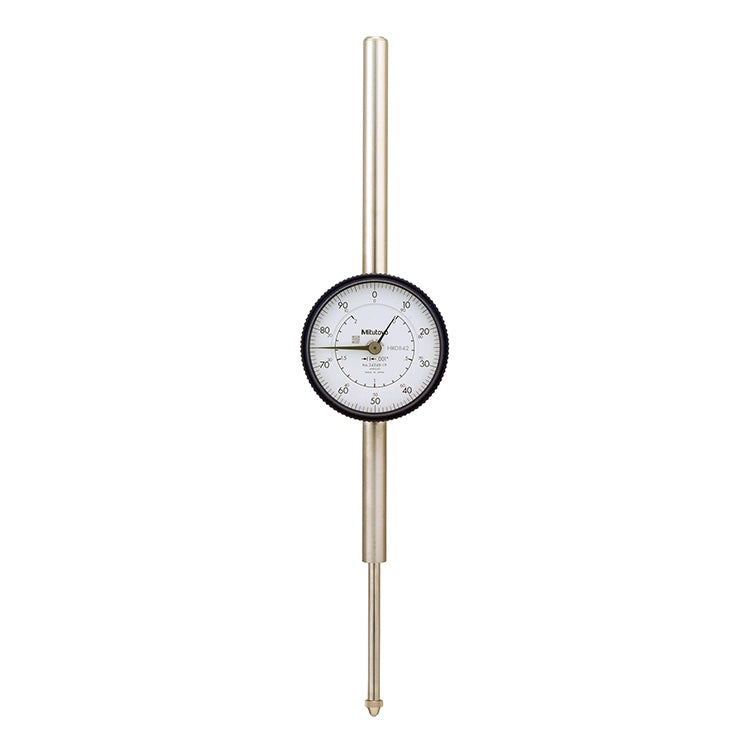 Mitutoyo 2424S-10 Dial Indicator, 3/8" Stem Dia., Lug Back, 0-100 Reading, 2.25" Dial Dia., 0-2" Range, 0.001" Graduation, +/-0.003" Accuracy