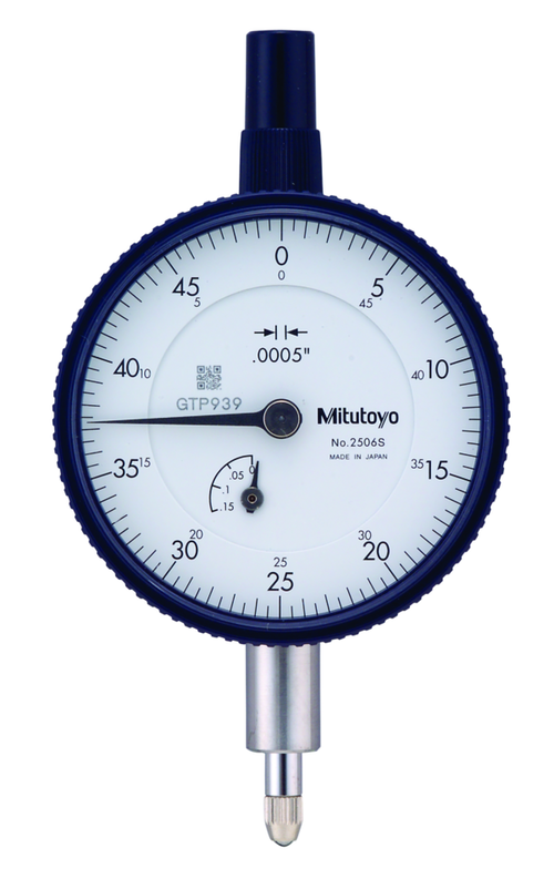 Dial Gauge, Flat Back, ANSI/AGD Type 0,125", 0,0005" 2506AB