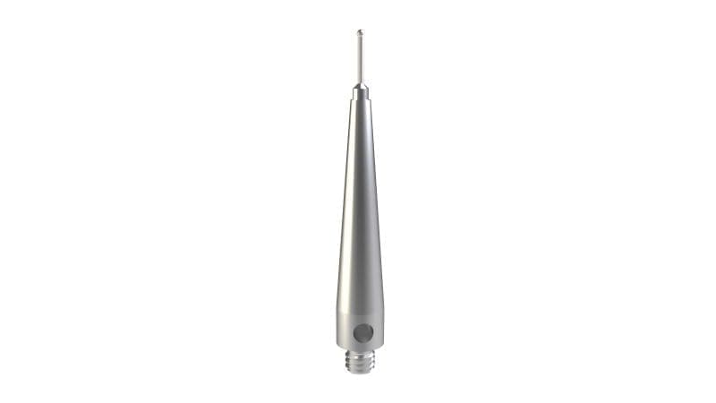 PART NO: 266-.5 CMM Replacement Stylus M2 Thds, 20.0mm Range Length, Ø.5mm Carbide Ball on Ø.38mm Carbide Stem X 3.0mm E.W.L.