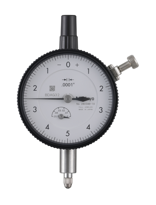 Dial Gauge, Lug Back, ANSI/AGD Type Jewelled Bearing, Shockproof, 0,05", 0,0001" 2805AB-10