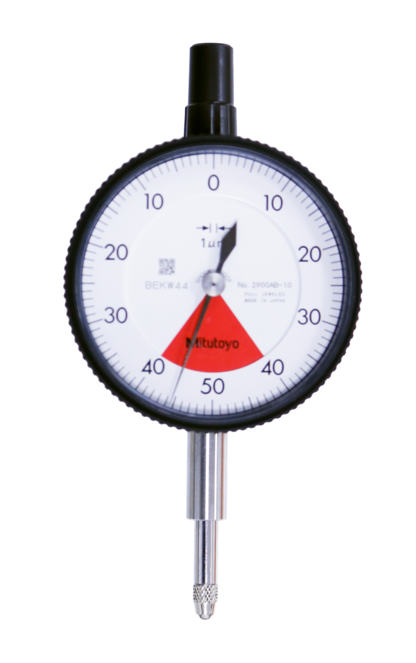 Dial Gauge, Flat Back, ISO Type One Revolution, Jewelled Bearing, Shockproof, 0,08mm, 0,001mm 2900AB-10