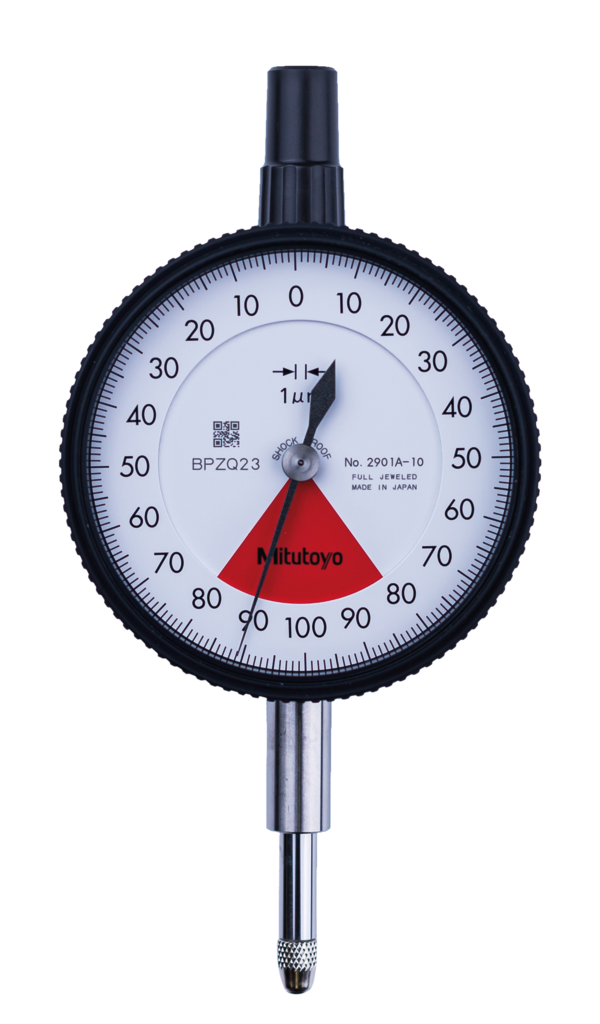 Dial Gauge, Lug Back, ISO Type One Revolution, Jewelled Bearing, Shockproof, 0,16mm, 0,001mm 2901F