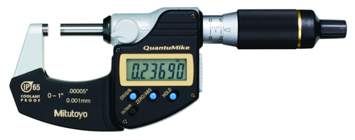 Mitutoyo Digital Micrometer QuantuMike IP65 Inch/Metric, 0-1"/0-25mm With SPC Output 293-180-30
