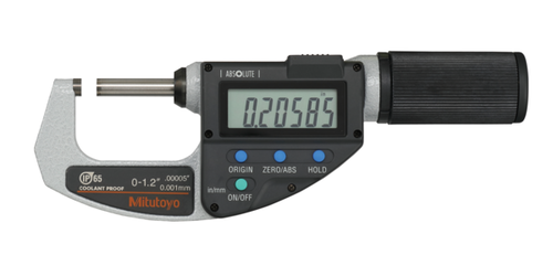 Mitutoyo 293-676-20 Digital Absolute Micrometer QuickMike Inch/Metric, 0-1,2"