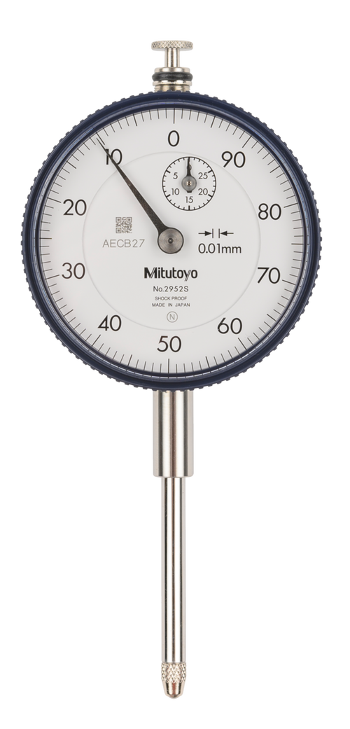 Dial Gauge, Lug Back, ISO Type Reverse Dial Face, 30mm, 0,01mm 2952A