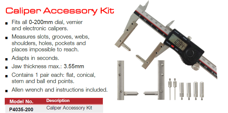 P4035-200 Caliper Accessory Kit