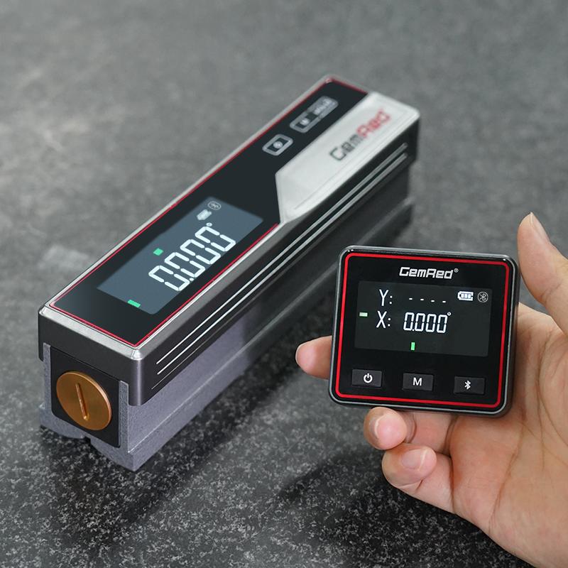 GemRed I-ML100-HB Smart Level Accuracy ±0.02mm/m Resolution 0.01mm/m Measuring Range ±0.5mm/m V Groove