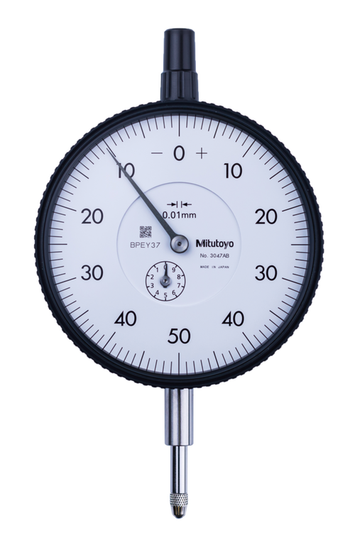 Dial Gauge, Flat Back, ISO Type 10mm, 0,01mm 3047AB , 0-50-0