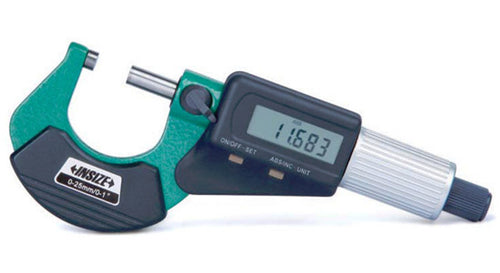 Insize Digital Outside Micrometer Range 5-6"/125-150mm Resolution .00005"/.001mm 3109-150