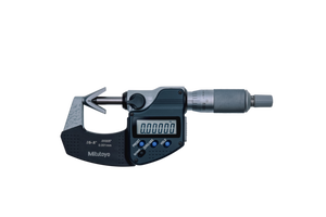 Mitutoyo Digital 3 Flute V-Anvil Micrometer 0,05-0,6" 314-361-30, No grooves