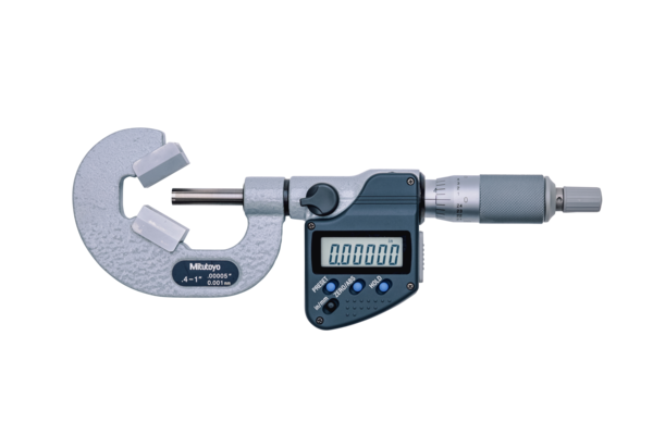 Mitutoyo Digital 3 Flute V-Anvil Micrometer 10.16-25.4mm/0,4-1" 314-362-30 Without grooves