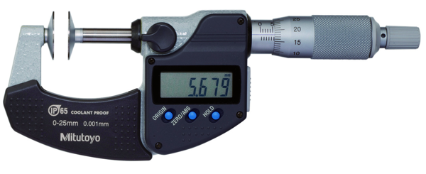 Mitutoyo Digital Disc Micrometer IP65 25-50mm, Disk=20mm 323-251-30