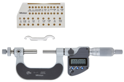 Mitutoyo Digital Gear Tooth Micrometer IP65 Inch/Metric, 0-1" 324-351-30