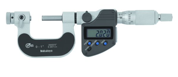 Mitutoyo Digital Screw Thread Micrometer IP65 Inch/Metric, 0-1" 326-351-30