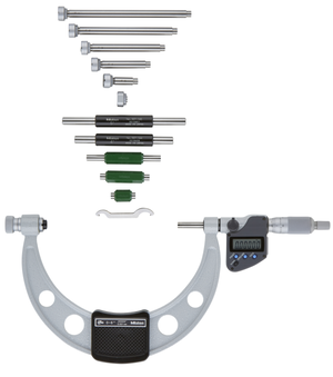 Mitutoyo Digital Micrometer Interchangeable Anvil Inch/Metric, 0-150mm(0-6"), IP65, incl. 6 Anvils 340-351-30  (Inspec Equivalent 106-61-400)