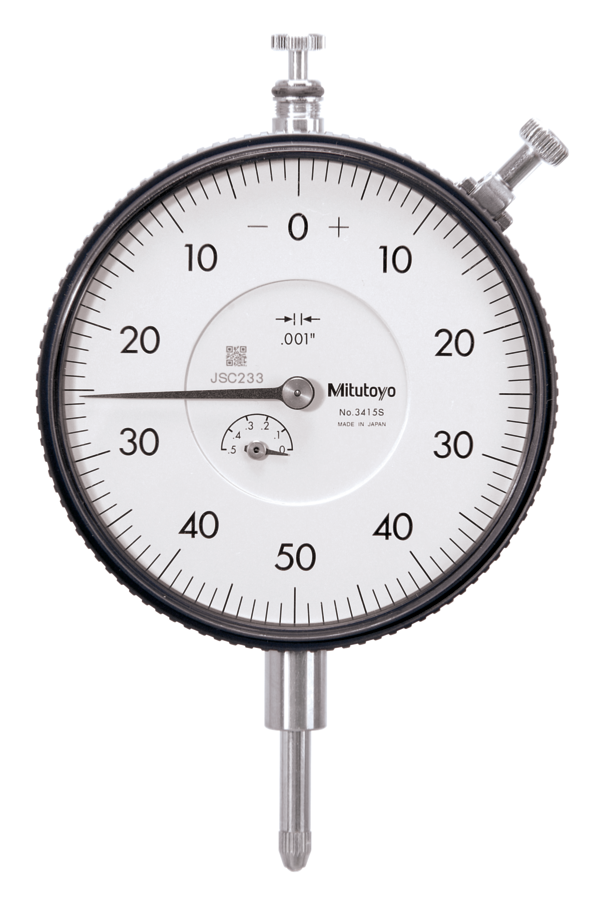 Dial Gauge, Flat Back, ANSI/AGD Type 0,5", 0,001" 3415AB