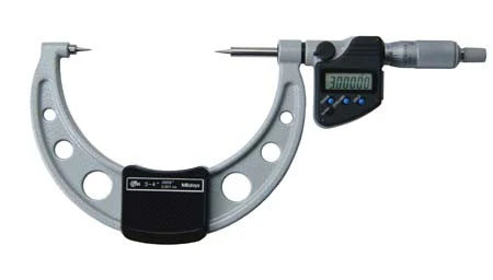 Mitutoyo Digital Point Micrometer IP65 Inch/Metric, 75-10mm/3-4",15° Tip 342-354-30
