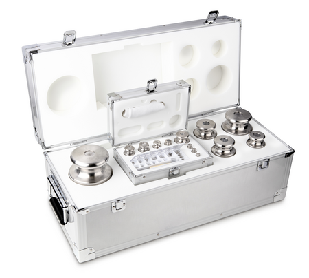 KERN® Set of weights 343-096 OIML Class M1, Nominal value 1mg - 10kg, Button, Stainless Steel fine turned