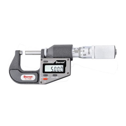 Starrett Digital Micrometer Starrett 3732MEXFL-25 Micrometer; 0-25mm Range-Friction Thimble