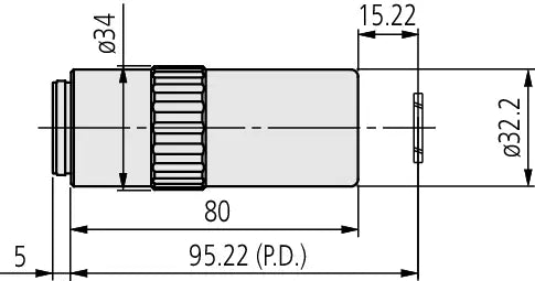 378-893-8 LCD Plan UV 50X(t0.7) Objective for bright-field observation in ultraviolet range with cover glass compensation