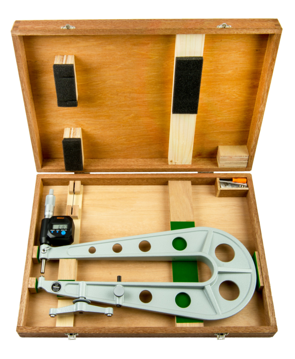 Mitutoyo Digital Sheet Metal Micrometer Inch/Metric, 0-25mm/0-1", 300mm/12" Throat 389-714