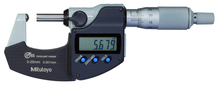 Mitutoyo Digital Tube Micrometer, Spherical Anvil Inch/Metric, 0-25mm/0-1", IP65 395-351-30