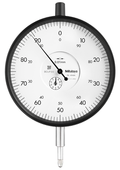 Dial Gauge, Lug Back, ISO Type 10mm, 0,01mm 4046A Face Diameter 92mm