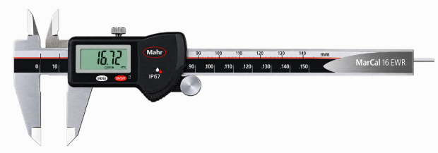 MAHR FEDERAL 4102901 Electronic Digital Caliper, 0 - 6" (0 - 150mm) Range, .0005" (.01mm) Resolution IP67