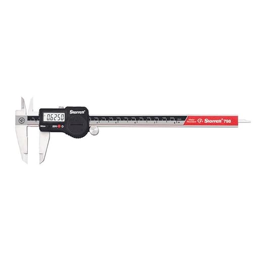 Starrett Electronic Caliper IP67, 0-8"/0-200mm Range, 0.0005"/.01mm Resolution, 798B-8/200,