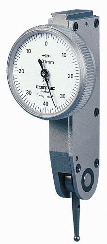 Compac Test Indicator 213G Series Reading: .01mm, Range 1.5mm, Face 40mm Reading 0-25-50, Stylus Length 18mm, Horizontal