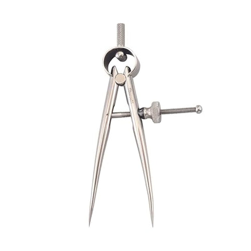 Starrett 277-4 4" Toolmakers' Spring-Type Divider With Round Legs And Solid Nut