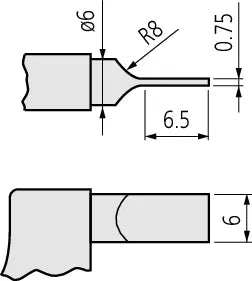 Mitutoyo Blade Micrometer, Hardened Steel Blade 25-50mm, 0,75mm Blade 122-102-10