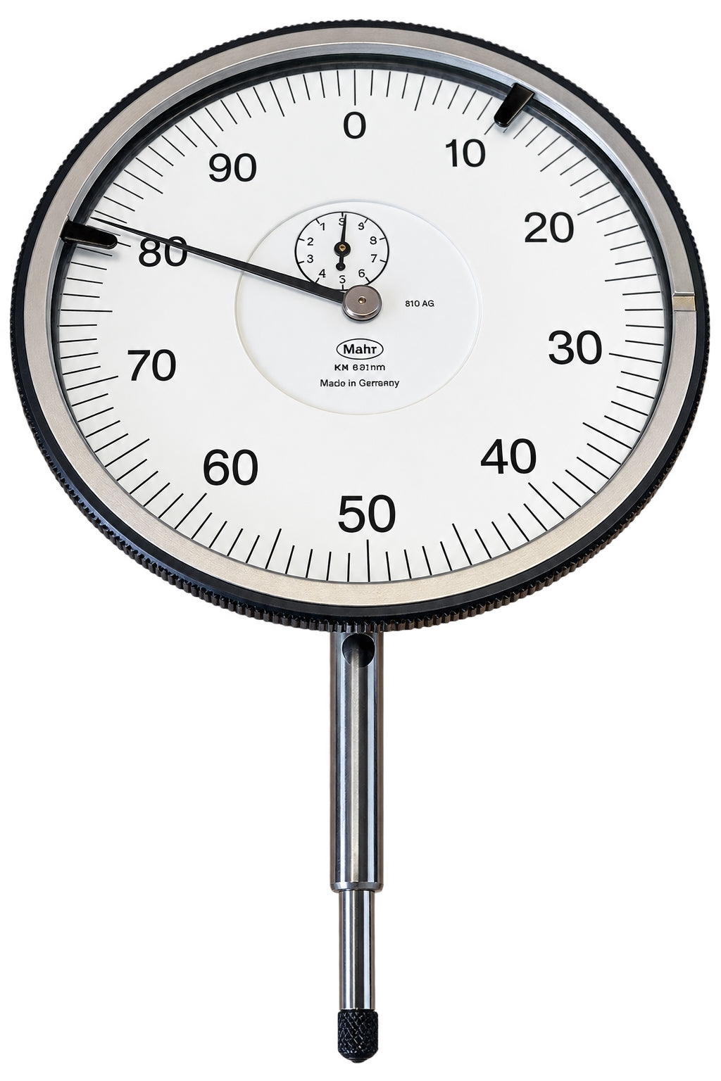 Mahr Dial Gauge, Flat back, ISO Type 10mm, 0,01mm  4322250 face diameter 100mm