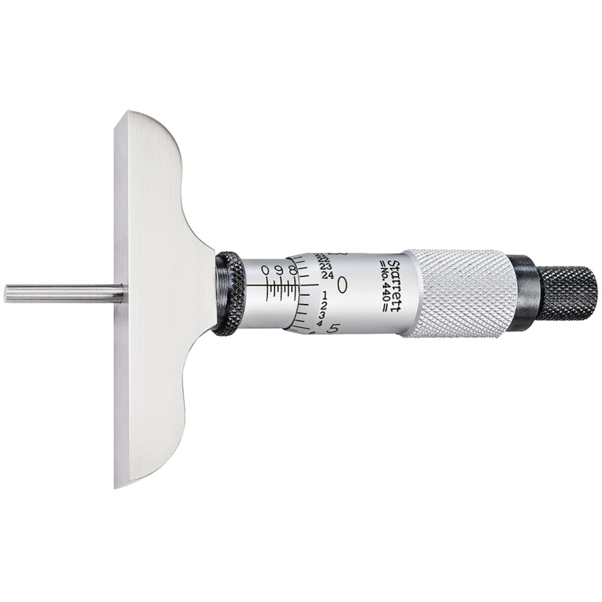Starrett Mechanical Depth Micrometer Graduation: .01mm Range: 0-25mm Base Length: 63.5mm Code 440MZ-25RL