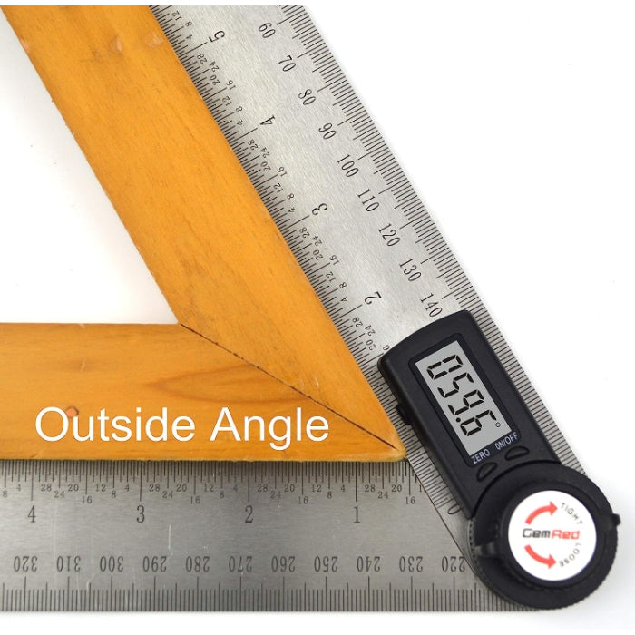 GEMRED 2 in 1 Digital Angle Finder (Stainless Steel) Model: 82305-200D