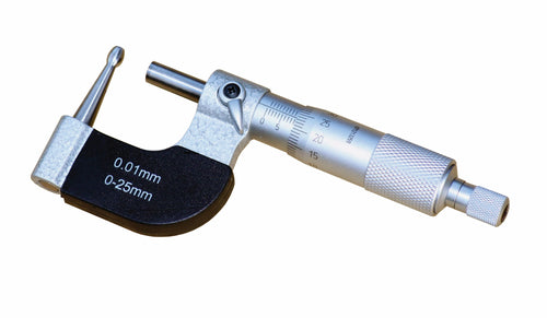 Insize Tube Micrometer 0-25mm x.01mm Code 3261-25 Spherical Anvil, Flat Spindle