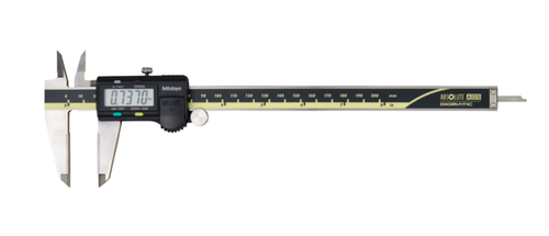 Mitutoyo ABSOLUTE AOS Carbide Calipers 0-200mm/0-8" Square Depth Rod & Thumb Roller 500-163-30