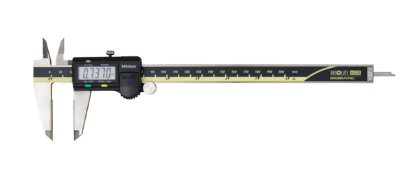 Mitutoyo ABSOLUTE AOS Carbide Calipers 0-200mm/0-8" Square Depth Rod & Thumb Roller 500-163-30