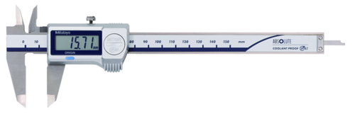 Mitutoyo 150mm Digital Caliper Coolant Proof 500-706-10, IP67, Rectangular Depth bar, LCD, Battery Powered,  No Output.