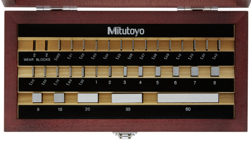 Mitutoyo 516-966-10 Metric 1mm Base Steel Gauge Block Sets 32 Piece Grade 0