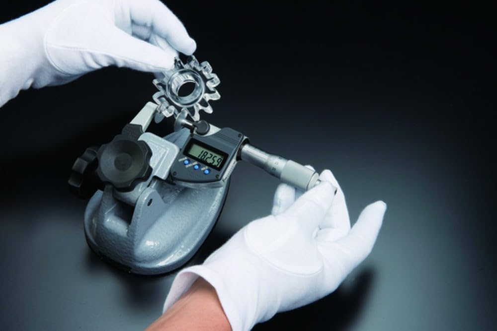 Mitutoyo Digital Disc Micrometer Inch/Metric, 0-1", Non-Rotating Spindle, Disk=20mm 369-350-30 Flat Anvils no Central Recess