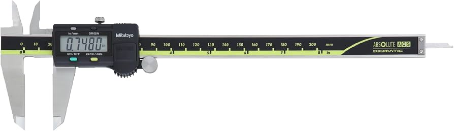 Mitutoyo ABSOLUTE AOS Calipers 0-200mm Square Depth Rod & Thumb Roller 500-172-30